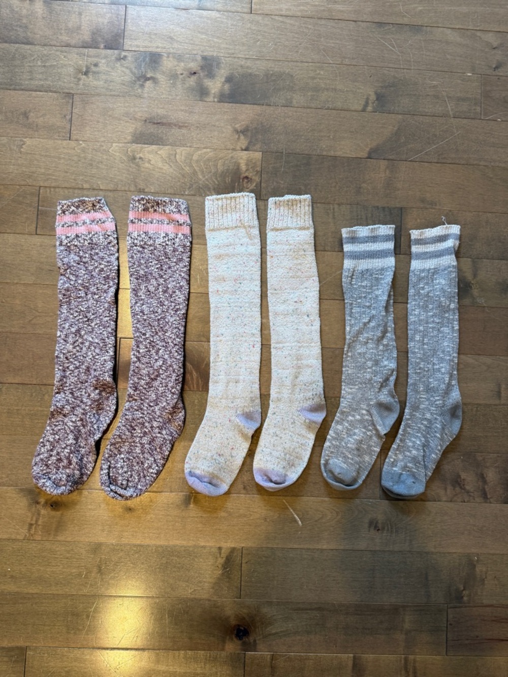 Women's Cozy Knee High Socks Bundle- 3 Pairs